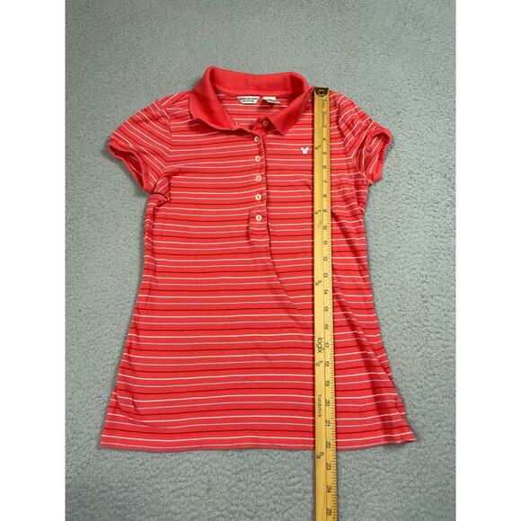 Vintage American Eagle Womens Size S Y2K Short Sleeve Polo Shirt Stripes - Picture 4 of 8